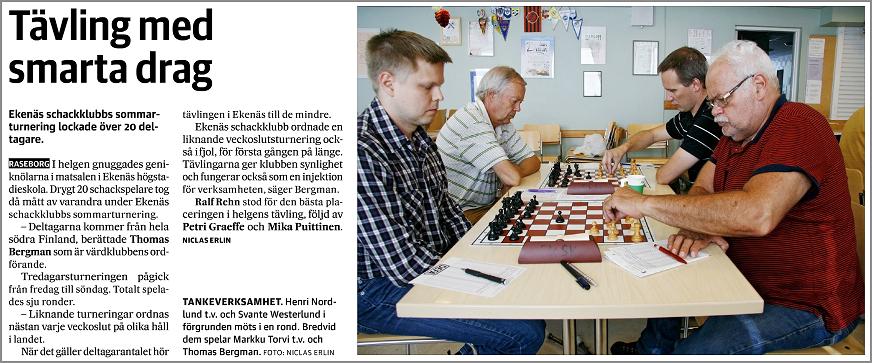 Ekenäs Schackklubb 90 år Västra Nyland